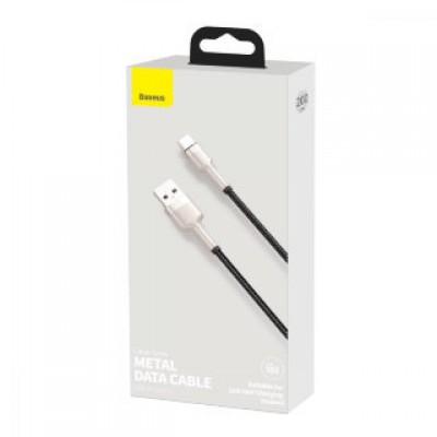 Кабель Baseus Cafule Series Metal Data Cable USB to Type-C 66W 2m - Black (CAKF000201) Кабель Baseus Cafule Series Metal Data Cable USB to Type-C 66W 2m - Black (CAKF000201)