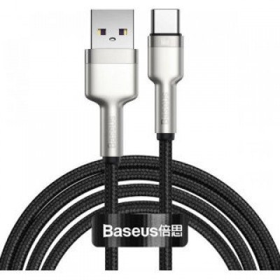 Кабель Baseus Cafule Series Metal Data Cable USB to Type-C 66W 2m - Black (CAKF000201) Кабель Baseus Cafule Series Metal Data Cable USB to Type-C 66W 2m - Black (CAKF000201)