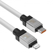 Кабель BASEUS coolplay series fast charging cable type-c to ip 20w 1m - White (CAKW000002)