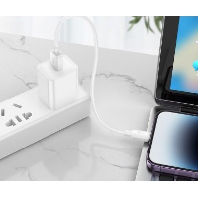 Кабель Hoco X96 Hyper charging data cable IP (L=0.25) - Белый Кабель Hoco X96 Hyper charging data cable IP (L=0.25) - Белый