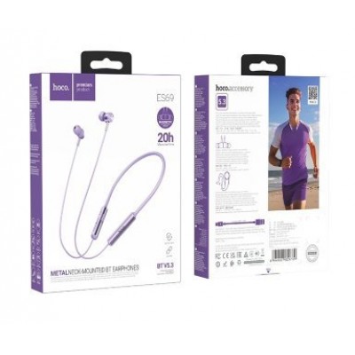 Беспроводные наушники Hoco ES69 platinum neck-mounted BT earphones - Фиолетовый Беспроводные наушники Hoco ES69 platinum neck-mounted BT earphones - Фиолетовый