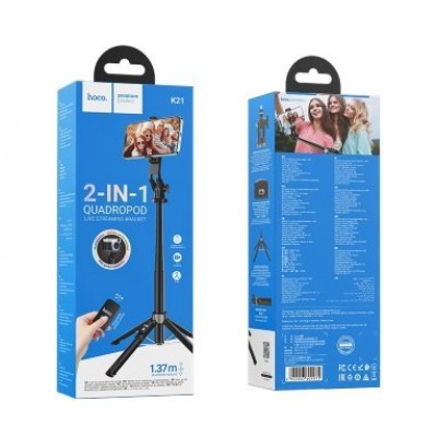 Держатель Hoco K21 Stream aluminum alloy live broadcast holder - Черный Держатель Hoco K21 Stream aluminum alloy live broadcast holder - Черный