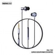 Наушники Remax Metal braided wired earphone for music & call RM-730 - Grey