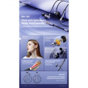 Наушники Remax Metal braided wired earphone for music & call RM-730 - Grey