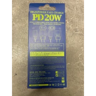 Сетевой адаптер Remax Surie 20W PD+QC Fast Charger RP-U68 EU - White Сетевой адаптер Remax Surie 20W PD+QC Fast Charger RP-U68 EU - White