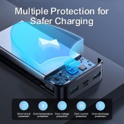 Power Bank Joyroom JR-QP192 22.5W 20000mAh-Black With USB to Type.C 0.3m Cable-Black