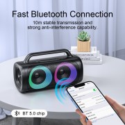 Колонка Joyroom JR-MW02 40W wireless speaker with RGB lights - Black