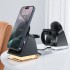 Держатель с беспроводной зарядкой Acefast E17 desktop 3-in-1 wireless charging holder - Black Держатель с беспроводной зарядкой Acefast E17 desktop 3-in-1 wireless charging holder - Black