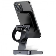 Держатель с беспроводной зарядкой Acefast E3 desktop three-in-one wireless charging stand - Black