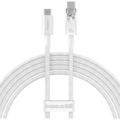 Кабель Baseus Explorer Series Fast Charging Cable with Smart Temperature Control Type-C to Type-C 100W 1m - Stellar White (P10319703221-00) Кабель Baseus Explorer Series Fast Charging Cable with Smart Temperature Control Type-C to Type-C 100W 1m - Stellar White (P10319703221-00)