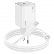Зарядк HOCO N40 Mighty Single Port PD20W Charger set (Type-c to Type-c) - White