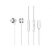 Наушники Celebrat D14 Metal Shell Type-c Wired Earphone Stereo Phone Music Headset - White