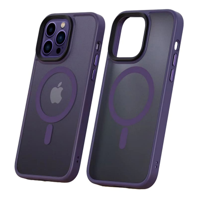 Чехол Dfans design matte smooth+magsafe для iPhone 14 Plus - Purple Чехол Dfans design matte smooth+magsafe для iPhone 14 Plus - Purple