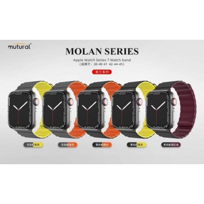 Ремешок Mutural Watch Band Molan 38/40/41mm - Grey with Orange Ремешок Mutural Watch Band Molan 38/40/41mm - Grey with Orange