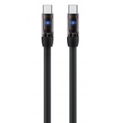Кабель REMAX Mecha Series 100W Liquid Silicone Fast Charging Data Cable With Light 1.2m RC-C108 (T.C to T.C) - Black