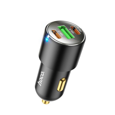 Автомобильное зарядное устройство Hoco NZ6 PD45W 3-port(2C1A) car charger - Black Автомобильное зарядное устройство Hoco NZ6 PD45W 3-port(2C1A) car charger - Black