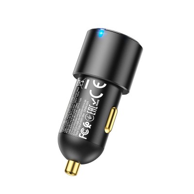 Автомобильное зарядное устройство Hoco NZ6 PD45W 3-port(2C1A) car charger - Black Автомобильное зарядное устройство Hoco NZ6 PD45W 3-port(2C1A) car charger - Black