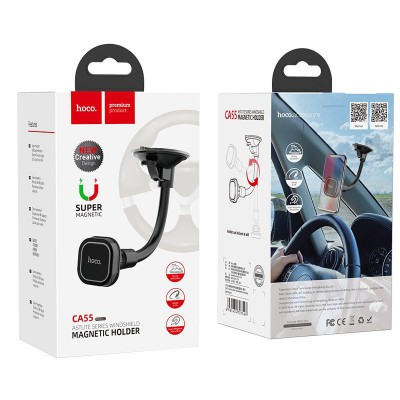 Автодержатель для телефона hoco CA55 Astute series windshield car holder - Black/Gray Автодержатель для телефона hoco CA55 Astute series windshield car holder - Black/Gray