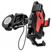 Держатель телефона для мотоцикла/велосипеда hoco CA73 Flying one-touch bicycle and motorcycle universal holder - Black/Red