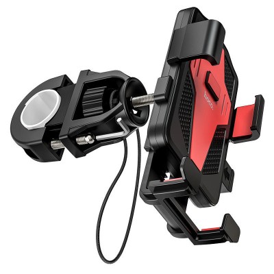 Держатель телефона для мотоцикла/велосипеда hoco CA73 Flying one-touch bicycle and motorcycle universal holder - Black/Red Держатель телефона для мотоцикла/велосипеда hoco CA73 Flying one-touch bicycle and motorcycle universal holder - Black/Red
