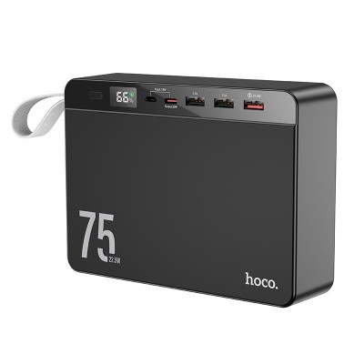 Power Bank Hoco J94 Overlord 22.5W fully compatible (75000mAh) - Black Power Bank Hoco J94 Overlord 22.5W fully compatible (75000mAh) - Black
