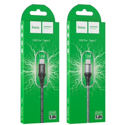 Кабель hoco Type-C X50 Excellent - Black Кабель hoco Type-C X50 Excellent - Black