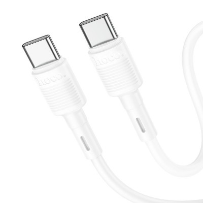 Кабель Hoco X83 Type-C to Type-C Victory 60W charging data cable - White Кабель Hoco X83 Type-C to Type-C Victory 60W charging data cable - White