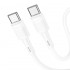 Кабель Hoco X83 Type-C to Type-C Victory 60W charging data cable - White Кабель Hoco X83 Type-C to Type-C Victory 60W charging data cable - White