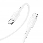 Кабель Hoco X83 Type-C to Type-C Victory 60W charging data cable - White