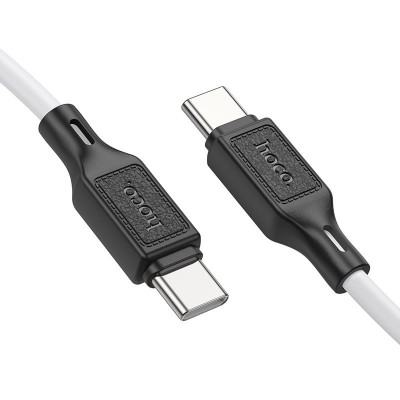 Кабель Hoco X90 Cool 60W silicone charging data cable for Type-C to Type-C - White Кабель Hoco X90 Cool 60W silicone charging data cable for Type-C to Type-C - White