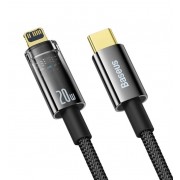 Кабель Baseus Explorer Series Auto Power-Off Fast Charging Data Cable Type-C to IP 20W 2m - Black (CATS000101)
