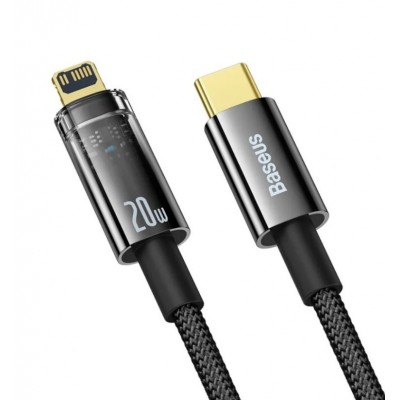 Кабель Baseus Explorer Series Auto Power-Off Fast Charging Data Cable Type-C to IP 20W 2m - Black (CATS000101) Кабель Baseus Explorer Series Auto Power-Off Fast Charging Data Cable Type-C to IP 20W 2m - Black (CATS000101)