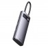 Хаб Baseus Metal Gleam Series 6-in-1 Multifunctional Type-C HUB Docking Station Gray (Type-C to HDMI*2+USB3.0*3+PD*1) (WKWG030113) Хаб Baseus Metal Gleam Series 6-in-1 Multifunctional Type-C HUB Docking Station Gray (Type-C to HDMI*2+USB3.0*3+PD*1) (WKWG030113)
