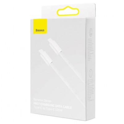 Кабель Baseus Dynamic Type-C to Type-C 100W 1m (CALD000202) - White Кабель Baseus Dynamic Type-C to Type-C 100W 1m (CALD000202) - White