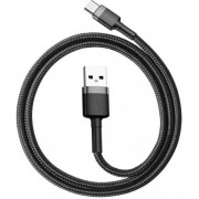 Кабель Baseus cafule Cable USB For Type-C 2A 2M (CATKLF-CG1) - Gray+Black