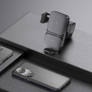 Автомобильный держатель Baseus Wisdom, с беспроводной зарядкой, 2A, 15W - Черный (CGZX000001)