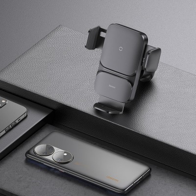 Автомобильный держатель Baseus Wisdom, с беспроводной зарядкой, 2A, 15W - Черный (CGZX000001) Автомобильный держатель Baseus Wisdom, с беспроводной зарядкой, 2A, 15W - Черный (CGZX000001)