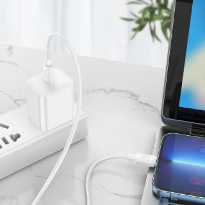 Кабель Hoco X96 hyper Type-c to lighting (PD) charging data cable iphone - White Кабель Hoco X96 hyper Type-c to lighting (PD) charging data cable iphone - White