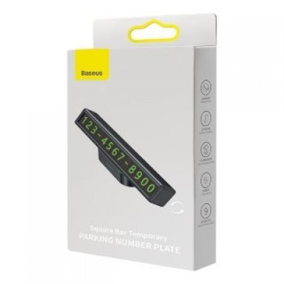 Парковочная карта Baseus Square Bar Temporary Parking Number Plate (CNFT000001) - Black Парковочная карта Baseus Square Bar Temporary Parking Number Plate (CNFT000001) - Black