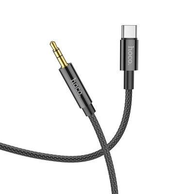 Кабель hoco AUX UPA19 digital audio conversion cable for Type-C (Type-C male connector to DC3.5 male connector) - Black Кабель hoco AUX UPA19 digital audio conversion cable for Type-C (Type-C male connector to DC3.5 male connector) - Black