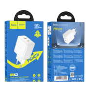 Зарядное устройство Hoco N35 streamer dual-port PD45W (2C) charger (EU) - White