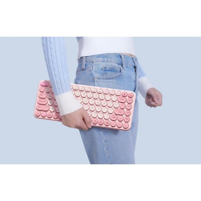 Беспроводная клавиатура Baseus K01A Wireless Tri-Mode Keyboard (B00955503413-00) - Розовый Беспроводная клавиатура Baseus K01A Wireless Tri-Mode Keyboard (B00955503413-00) - Розовый