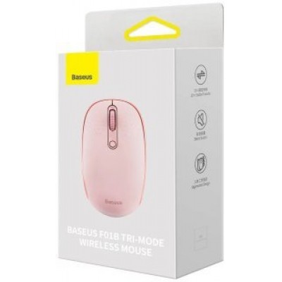 Беспроводная мышь Baseus F01B Tri-Mode Wireless Mouse (B01055503413-00) - Розовый Беспроводная мышь Baseus F01B Tri-Mode Wireless Mouse (B01055503413-00) - Розовый