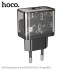 Сетевой адаптер Hoco N34 dazzling dual-port PD20W+QC3.0 charger (EU) Transparent - Black Сетевой адаптер Hoco N34 dazzling dual-port PD20W+QC3.0 charger (EU) Transparent - Black