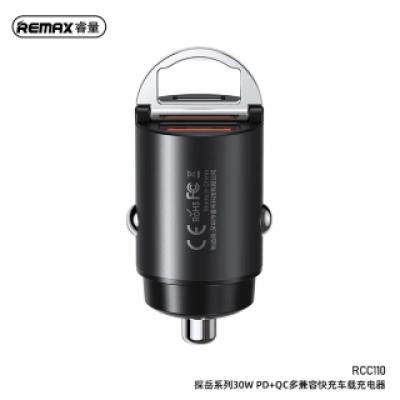 Автомобильное ЗУ REMAX Tanya Series 30W PD+QC Multi-compatible Fast car Charger RCC110 - Black Автомобильное ЗУ REMAX Tanya Series 30W PD+QC Multi-compatible Fast car Charger RCC110 - Black