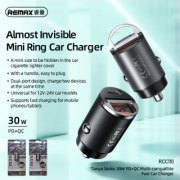 Автомобильное ЗУ REMAX Tanya Series 30W PD+QC Multi-compatible Fast car Charger RCC110 - Black