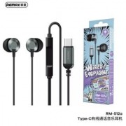 Наушники REMAX Metal wired earphone for Music RM-512a Type-C - Black