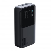Power Bank Joyroom JR-PBC06 30W mini with Dual Cables 10000mAh - Black With USB.A to Type.C 0.25m Cable-Black