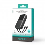 Power Bank Joyroom JR-PBC06 30W mini with Dual Cables 10000mAh - Black With USB.A to Type.C 0.25m Cable-Black