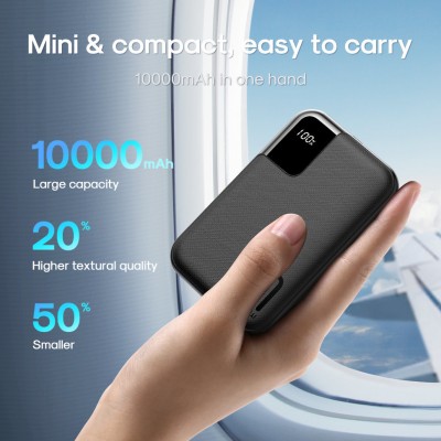 Power Bank Joyroom JR-QP190 mini 20W fast charging 10000mAh black With USB to Type.C 0.3m Cable-Black Power Bank Joyroom JR-QP190 mini 20W fast charging 10000mAh black With USB to Type.C 0.3m Cable-Black